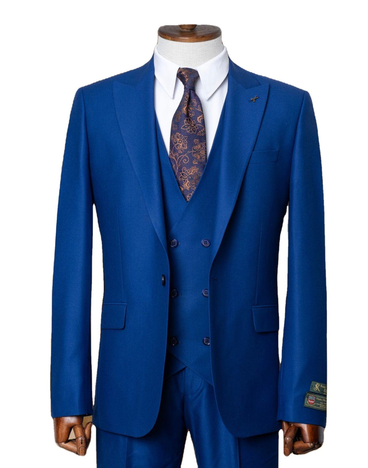 Best Selling Royal Blue Coat Pant Stylish 3-Piece Men's Suits Sets