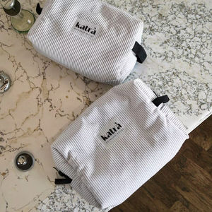 Pochette Cosmetica da Viaggio Trapuntata in Velluto Personalizzata con Logo Professionale per Pennelli da <span class=keywords><strong>Trucco</strong></span> e Articoli da Toeletta - Product Image 6