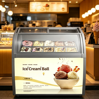 Vitrine Réfrigérée de Comptoir pour Crèmes Glacées, Congélateur de Comptoir pour Crèmes Glacées pour Restaurant