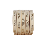 Timbre chaud feuille d'or métallique Riased ruban gros-grain imprimé en relief pour boîte Rose emballage cadeau