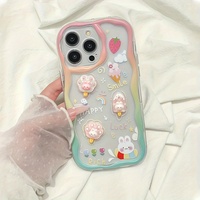 Coque arrière pour iPhone 16 15 17 18 Pro Max avec motif crème et autocollants DIY mignons en forme de patte de chat