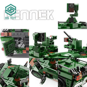 HS 692 pièces enfants assemblage en plastique bloc de construction ensemble Construction modèle jouet simulant voiture blindée Pielzeug Simulation briques - Product Image 5