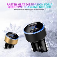 Adaptor pengisi daya mobil, soket pemantik api Universal 12 v-24 V cepat Ganda USB dengan tampilan LED