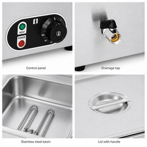 Commercial <b>Electric</b> Soup Warmer Bain Marie 1/1 GN Single <b>Pan</b> 1.5kW for Buffet Catering Restaurant Hotel Kitchen OEM - Product Image 4