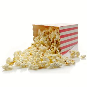 Red White Striped Foldable Paper Popcorn Box Disposable Snack <b>Container</b> - Product Image 3
