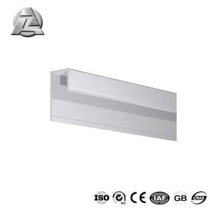 Kustom 2 inci ukuran perak warna permukaan cermin aluminium j channel profil - Product Image 3