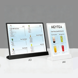 Boîte à lumière LED double face à faible consommation d'énergie, support de menu pour restaurant, présentoir de table pour bar et magasin, pour la publicité - Product Image 5