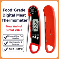 Thermomètre numérique pliable à lecture instantanée, durable, étanche, en plastique, pour aliments, viande, barbecue, OEM/ODM, pour la cuisson et la grillade