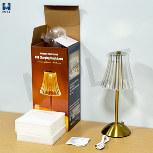 Hiện Đại Bắc Âu Pha Lê LED Điều Khiển Cảm Ứng Bảng Đèn Nhà Hàng Có Thể Sạc Lại Không Dây Kim Loại Bàn Đèn Ánh Sáng Trang Trí Nội Thất - Product Image 2