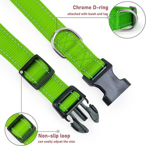 Custom Reflective Durable Natural Fabric Eco Friendly Pet Collar Heavy Duty Hemp <b>Dog</b> Collar for Small <b>Dogs</b> Medium and Large - Product Image 4