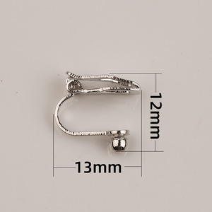 Boucles d'oreilles à clipser en alliage de zinc, forme géométrique en U, 13 mm x 12 mm, accessoire de bijouterie unisexe - Product Image 2