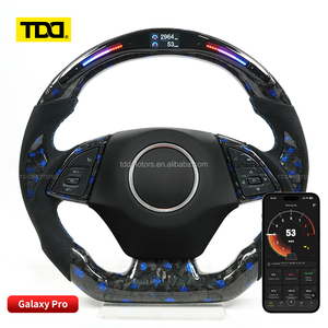 Volante de fibra de carbono TDD LED para Chevrolet C5 C6 C7 C8 Silverado GMC Cruze Camaro SS, volante personalizado original - Product Image 4