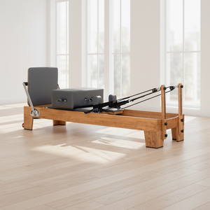 Reformer de Pilates classique et durable en chêne avec des fonctionnalités réglables pour studio personnel, <span class=keywords><strong>yoga</strong></span> et entraînement de santé - Product Image 1