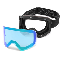 Lunettes de neige magnétiques personnalisées OEM Lunettes de ski anti-buée avec haute visibilité Fabricant de lunettes de sport