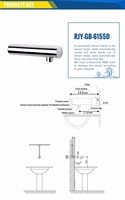 Robinet de lavabo mural monocommande moderne en laiton chromé avec électrovanne intégrée, sans contact, tout-en-un