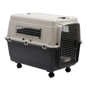 Boîte de Transport à poignée de chien et de chat, de qualité supérieure, mallette de Transport Portable pour animaux de compagnie à l'extérieur avec roues antidérapantes