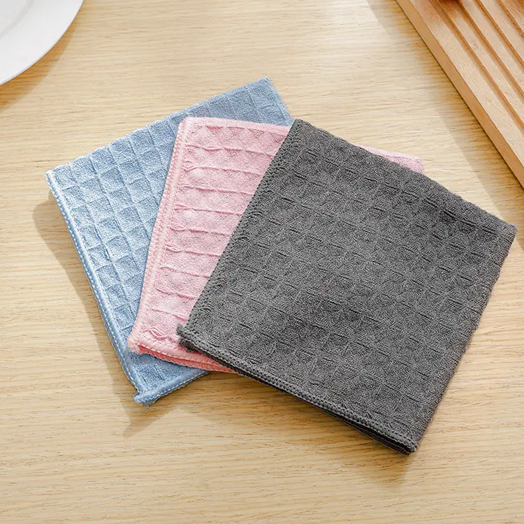30*30cm absorbent microfiber waffle weave detailing clean cloth no lintno scratches quick dry car wash towel