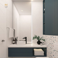 Ensemble de coiffeuse de salle de bain en mélamine MDF mural Offre Spéciale meubles de salle de bain modernes armoires de style étanche