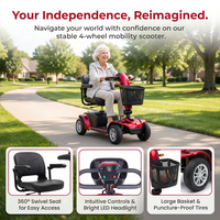 Force de traction maximale 12 °   Scooter électrique pliable à 4 roues, longue autonomie, moteur 24V 250W, pneu 197MM