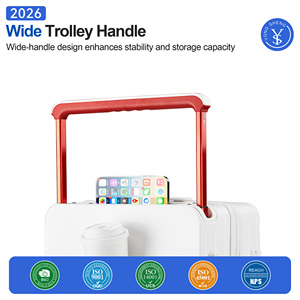SOKOK 2025新スタイルワイドハンドルトラベルケースセットスマートUSBポートロックスーツケースセット男性と女性用 - Product Image 3