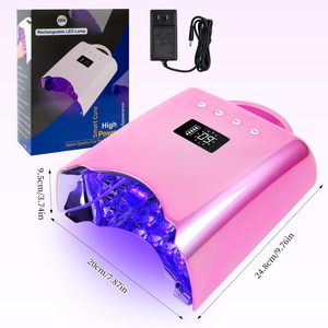 Lampe à ongles LED UV sans fil haute puissance 78W, rechargeable, portable, pour salon de manucure et pédicure, grand espace - Product Image 6