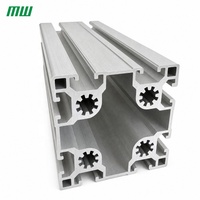 Profilé d'extrusion en aluminium industriel à rainures en T 6061, cadre en aluminium anodisé pour structure de machine