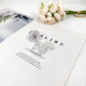 Pot en plastique PP à paroi simple blanc de 20g à 200g avec couvercle à vis, logo personnalisé, soins de la peau - Product Image 5