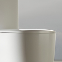 WC monobloc moderne blanc en céramique, à poser au sol, à double chasse, à jet siphonique, cuvette ronde pour salle de bain d'hôtel
