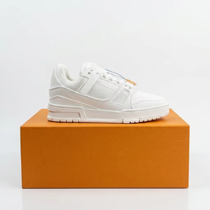 Sneakers da <span class=keywords><strong>Basket</strong></span> Bianche da Uomo con Suola Spessa, Traspiranti in Pelle, <span class=keywords><strong>Scarpe</strong></span> Casual Streetwear - Product Image 2