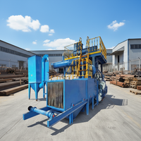 Machine de sablage automatique à convoyeur à rouleaux pour poutres en H et tôles d'acier, élimination de la rouille des structures en acier lourdes et continues