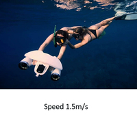 Scooter sous-marin professionnel intelligent à deux moteurs, 2 vitesses 1.5 m/s 30 minutes, scooter aquatique de plongée en apnée pour adultes