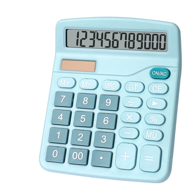 High Quality Plastic Desktop Calculator Calendar Function Portable Design Dual (Battery/Solar) 12-Digit Display Customizable