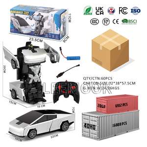 2.4G điều khiển từ xa xe RC đồ chơi một biến dạng chính biến đổi robot xe với ánh sáng 360 độ xoay - Product Image 6