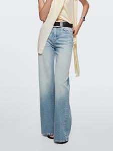 Jeans de Mezclilla de Cintura Media con Pierna Ancha, Estilo Casual, Lavables, Diseño Liso - Product Image 2
