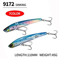 45g Edelstahl VIB Angelköder Schwimmköder mit Haken für Fluss- und Seefischerei
