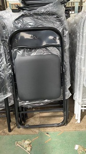 Cadeira preta do lazer do metal assento do auditório do plutônio que dobra o salão de conferência cadeiras dobráveis modernas/cadeira exterior do jardim - Product Image 3