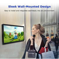 Pantalla Digital de Señalización de 21.5 Pulgadas con Sistema Android, Montada en Pared, Material Plástico y Animación Publicitaria para Elevador