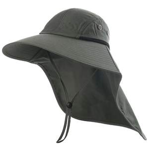 Sombrero de Protección Solar para Exteriores con Solapa para el Cuello, Protección UV, Transpirable, Tipo Bucket, para Hombres y Mujeres, para Pesca, Color Azul Marino - Product Image 3
