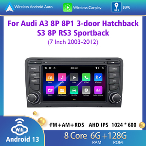 Cho Audi A3 8p S3 RS3 sportback đa phương tiện GPS autoradio speler draadloze Carplay <span class=keywords><strong>Android</strong></span> Auto autoradio đầu đơn vị 2DIN - Product Image 2