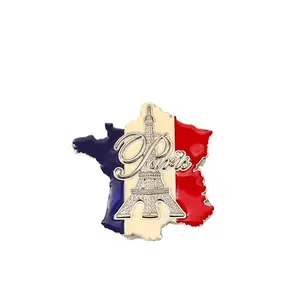 Франция башня Канада карта цинковый сплав магнит на холодильник страна сувенир