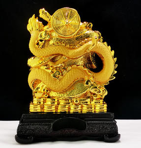 家の装飾風水笑い仏ドラゴン飾り仏置物像マスコット笑い舞踏家仏金像 - Product Image 6