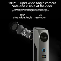 Interphone de surveillance à reconnaissance faciale 3D avec verrouillage par empreinte digitale et mot de passe, entièrement automatique, électronique, intelligent, en aluminium et bois, Cloud