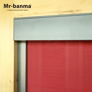 Aluminium Roller Shades Outdoor Rainproof Motorized Zipped <strong>Screens</strong>,zip Blinds Side Track,zip Track Outdoor Blinds Waterproof - Product Image 4