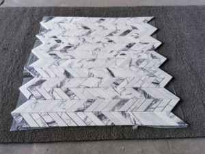 Azulejos de mosaico de mármol lila de lujo con forma de Chevron más grande para decoración de pared mosaicos azulejo de piso - Product Image 3