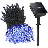 Guirlandes lumineuses solaires d'extérieur étanches IP65 avec fils en cuivre, lumières LED, éclairage décoratif de fête