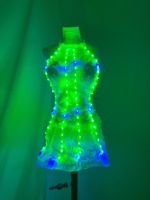 Combinaison courte à plumes lumineuses LED pour femmes, combinaison à plumes colorées RGB, tenue de festival rave, costume pour le carnaval