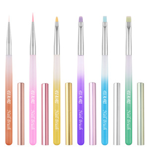 ชุดแปรงเจลยูวีทรงกลมขนาดใหญ่แบบญี่ปุ่น 6 สีไล่เฉด สำหรับอะคริลิกและงานเพ้นท์เล็บ - Product Image 6