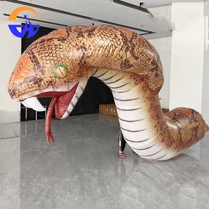 อุปกรณ์ประกอบฉากแสงไฟบนเวทีบาร์ฮาโลวีนสำหรับสวนสัตว์สัตว์เลื้อยคลาน; ของเล่นสัตว์จำลองงูหลามแบบเป่าลมขนาดใหญ่ ทำจากผ้าอ็อกซ์ฟอร์ดเสริมแรง - Product Image 3