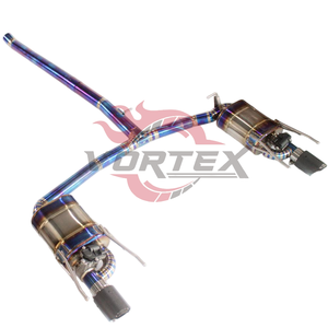 Tubo de Escape de Aleación de Titanio Vortex para Camry, 1.2 mm, Acabado Azul Quemado, Diseño de Escamas de Pescado, Soldadura TIG, Sonido Agresivo de Alto Rendimiento - Product Image 3