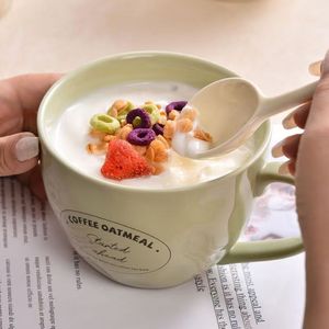 โรงงานขายตรง แก้วเซรามิกสโตนแวร์สำหรับข้าวโอ๊ต ใช้กับไมโครเวฟได้ ใช้กับเครื่องล้างจานได้ เป็นมิตรกับสิ่งแวดล้อม ใช้ซ้ำได้ - Product Image 4